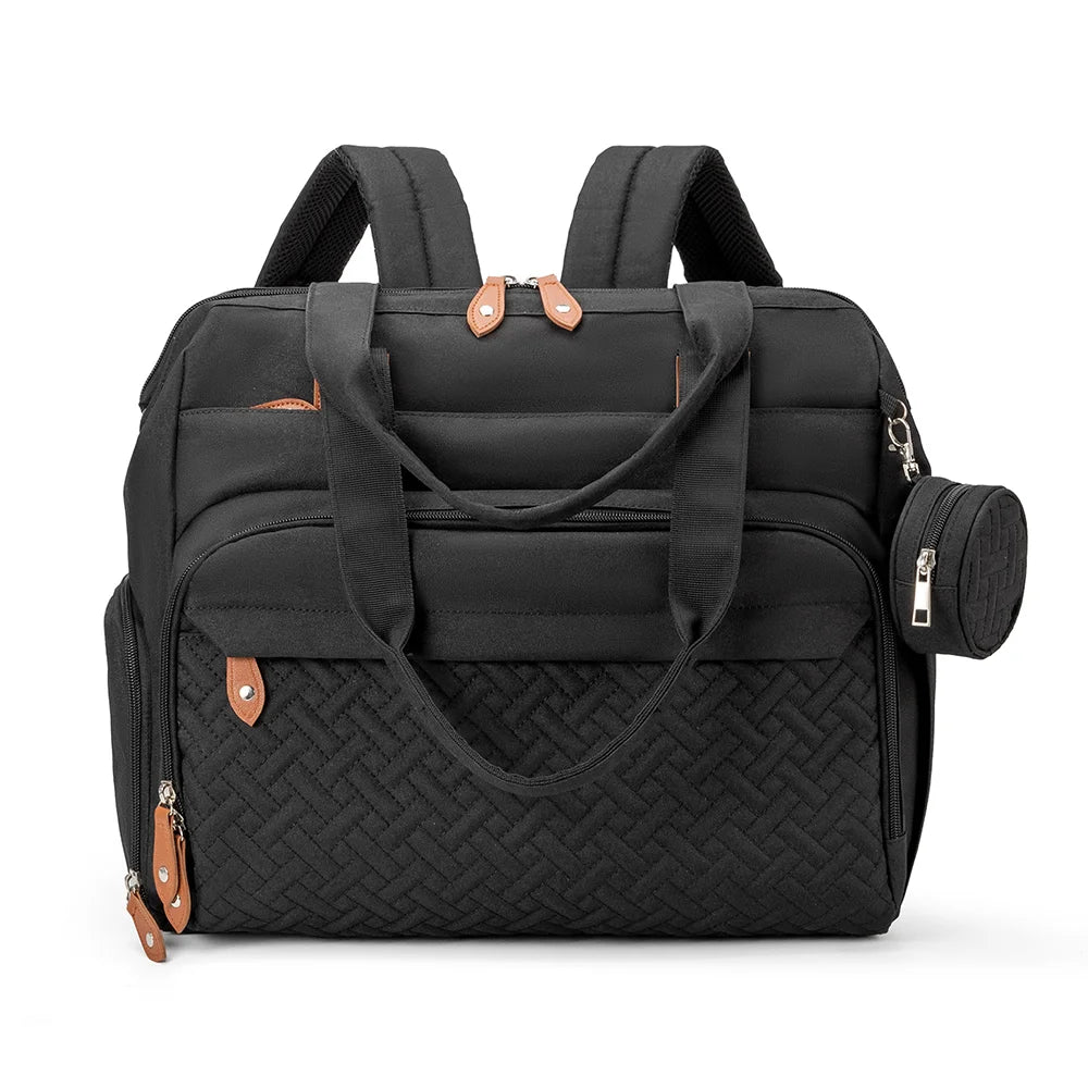 PANGDUBE Large Size Mom Dad Backpack Baby Diaper Bags with Pacifier Bag Nappy Bag for Baby Things Maternity Backpack for Mommy