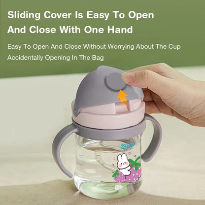 MAMIJOY 250ML Baby Learning Drinking Cup With Gravity Ball＆Handle＆Scale Leak-proofHeat Resistance Baby Water Cup BPA FREE BY01