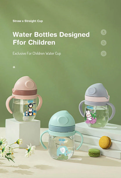 MAMIJOY 250ML Baby Learning Drinking Cup With Gravity Ball＆Handle＆Scale Leak-proofHeat Resistance Baby Water Cup BPA FREE BY01