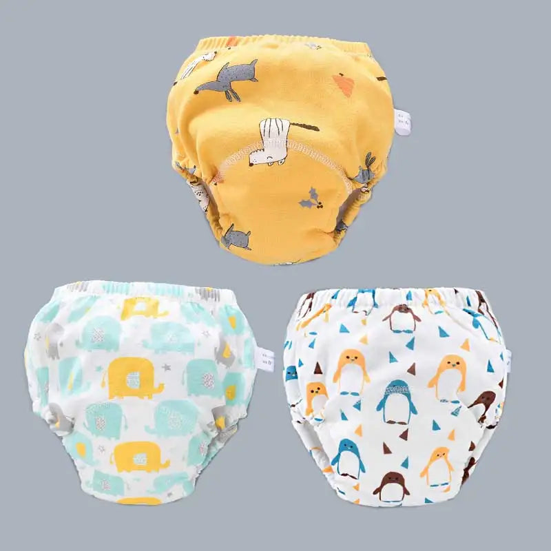 Baby Cotton Potty Training Pants Toddler Reusable Diapers Panties Ecological Washable 6 Layer Waterproof Cloth Nappies Underwear