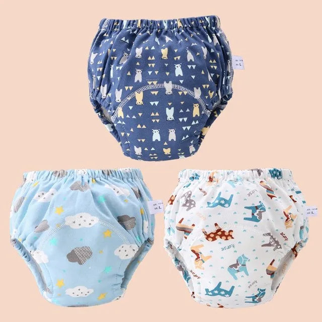 Baby Cotton Potty Training Pants Toddler Reusable Diapers Panties Ecological Washable 6 Layer Waterproof Cloth Nappies Underwear