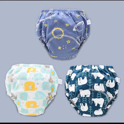 Baby Cotton Potty Training Pants Toddler Reusable Diapers Panties Ecological Washable 6 Layer Waterproof Cloth Nappies Underwear