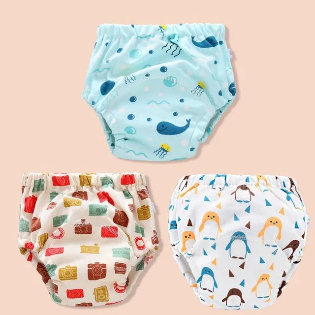 Baby Cotton Potty Training Pants Toddler Reusable Diapers Panties Ecological Washable 6 Layer Waterproof Cloth Nappies Underwear