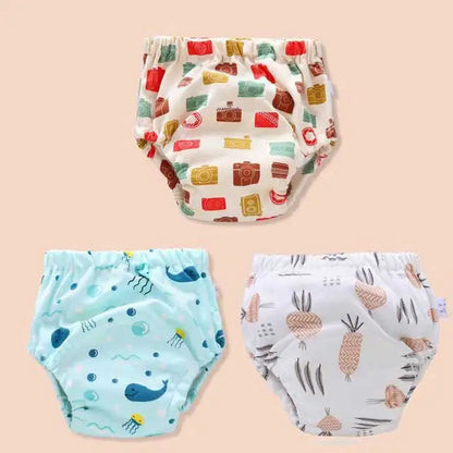 Baby Cotton Potty Training Pants Toddler Reusable Diapers Panties Ecological Washable 6 Layer Waterproof Cloth Nappies Underwear