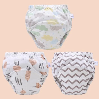 Baby Cotton Potty Training Pants Toddler Reusable Diapers Panties Ecological Washable 6 Layer Waterproof Cloth Nappies Underwear