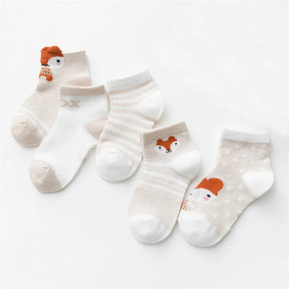 5Pairs/lot Infant Baby Socks For Girls Boys Summer Mesh Thin Baby Socks Cotton Casual Print Newborn Toddler Boy Sock 0-24Month