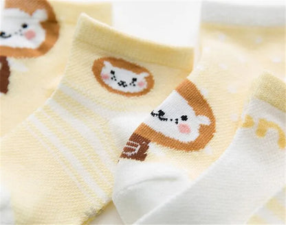 5Pairs/lot Infant Baby Socks For Girls Boys Summer Mesh Thin Baby Socks Cotton Casual Print Newborn Toddler Boy Sock 0-24Month