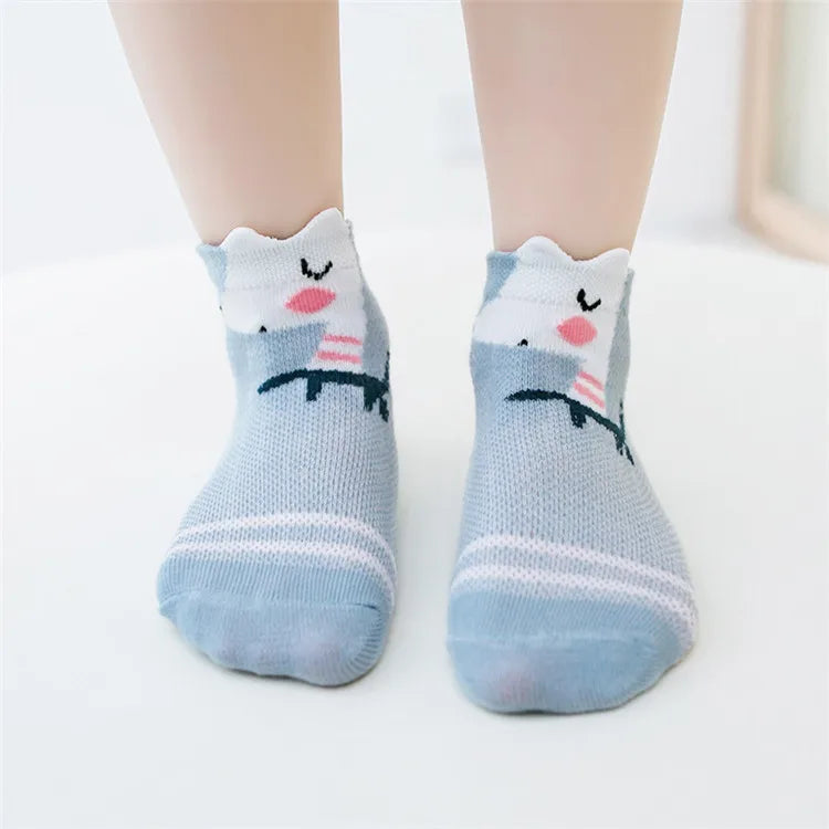 5Pairs/lot Infant Baby Socks For Girls Boys Summer Mesh Thin Baby Socks Cotton Casual Print Newborn Toddler Boy Sock 0-24Month