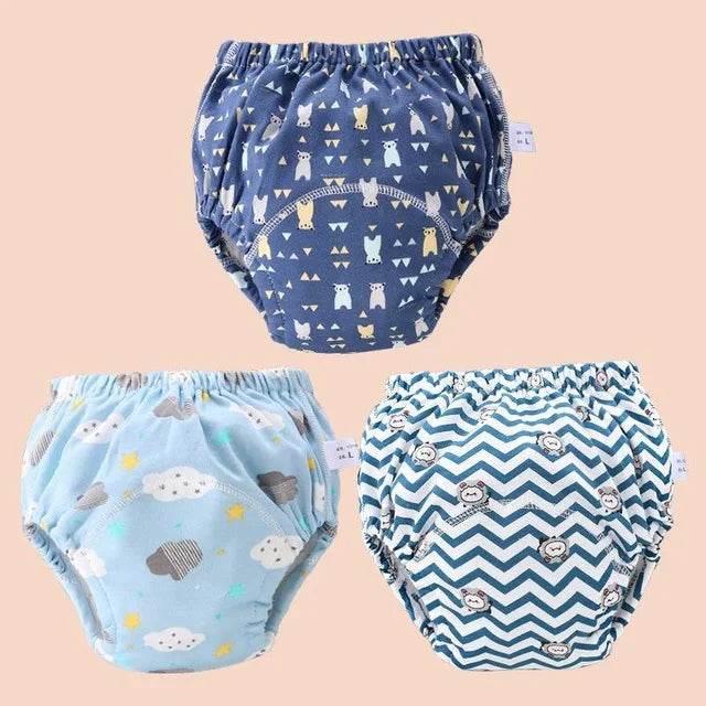 Baby Cotton Potty Training Pants Toddler Reusable Diapers Panties Ecological Washable 6 Layer Waterproof Cloth Nappies Underwear