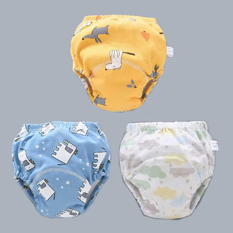 Baby Cotton Potty Training Pants Toddler Reusable Diapers Panties Ecological Washable 6 Layer Waterproof Cloth Nappies Underwear