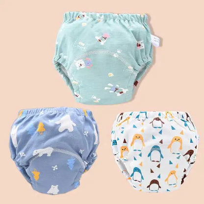 Baby Cotton Potty Training Pants Toddler Reusable Diapers Panties Ecological Washable 6 Layer Waterproof Cloth Nappies Underwear