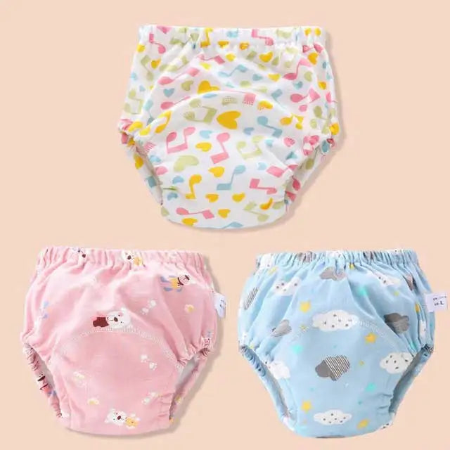 Baby Cotton Potty Training Pants Toddler Reusable Diapers Panties Ecological Washable 6 Layer Waterproof Cloth Nappies Underwear