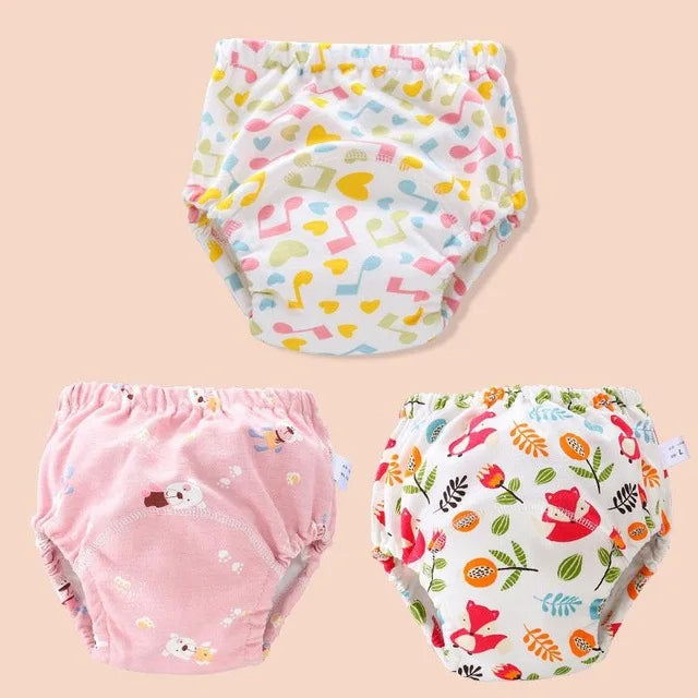 Baby Cotton Potty Training Pants Toddler Reusable Diapers Panties Ecological Washable 6 Layer Waterproof Cloth Nappies Underwear