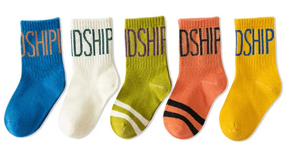 5 Pairs Baby Boy Girl Socks for 1-3 Years Toddler Autumn Winter Casual Elastic Cotton Socks Fashion Cartoon Clothing Accessories