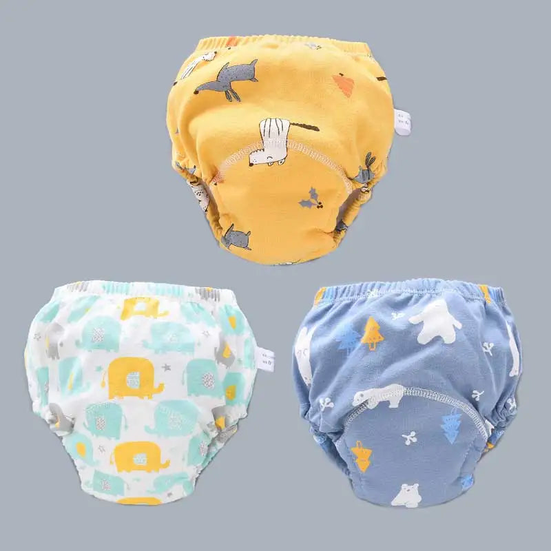 Baby Cotton Potty Training Pants Toddler Reusable Diapers Panties Ecological Washable 6 Layer Waterproof Cloth Nappies Underwear