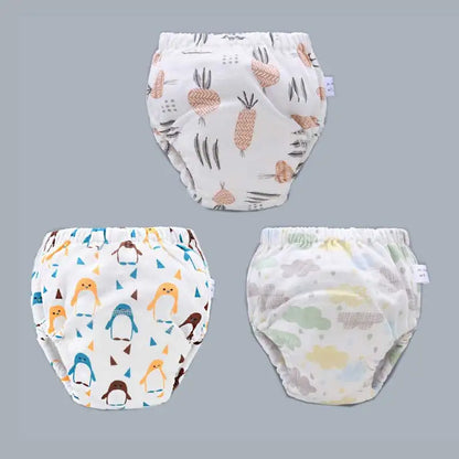Baby Cotton Potty Training Pants Toddler Reusable Diapers Panties Ecological Washable 6 Layer Waterproof Cloth Nappies Underwear