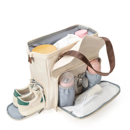 Large Capacity Mommy Bag Lightweight Maternity Backpack Multi-functional Polyester Crossbody Bag Outdoor Travel Baby Organizer