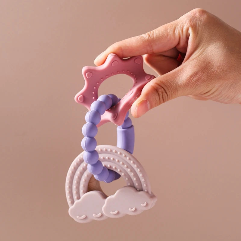 Baby Silicone Bracelet Teether Toys BPA Free Silicone Celestial Nursing Teething Toys Food Grade Silicone Newborn Toys Gift