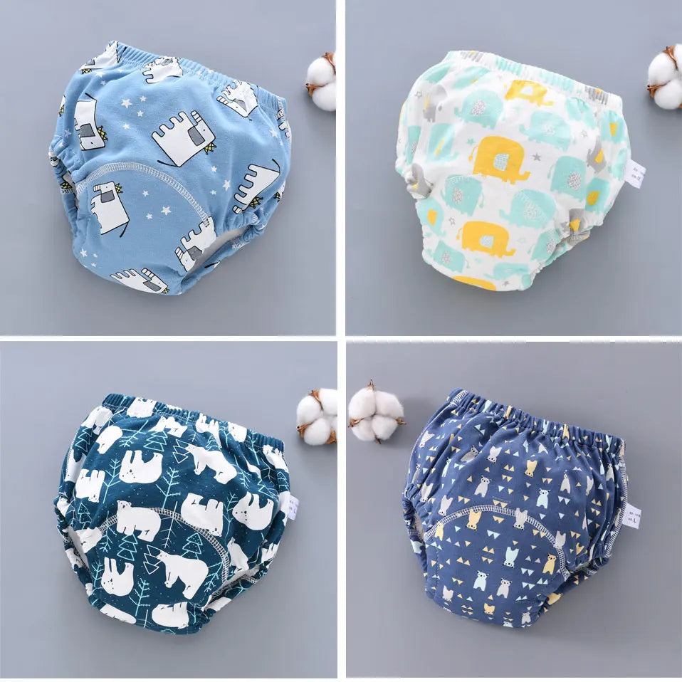 Baby Cotton Potty Training Pants Toddler Reusable Diapers Panties Ecological Washable 6 Layer Waterproof Cloth Nappies Underwear