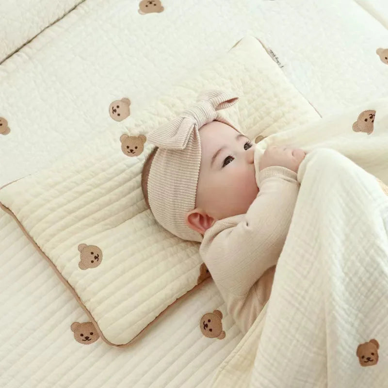 Cute Baby Pillow Cartoon Breathable Children's Pillow for Infant Boys Girls Newborn Bedding Head Protector Baby Room Items