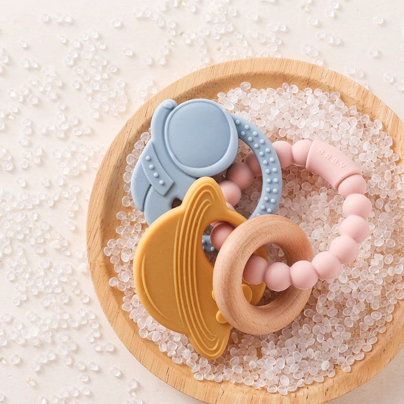 Baby Silicone Bracelet Teether Toys BPA Free Silicone Celestial Nursing Teething Toys Food Grade Silicone Newborn Toys Gift