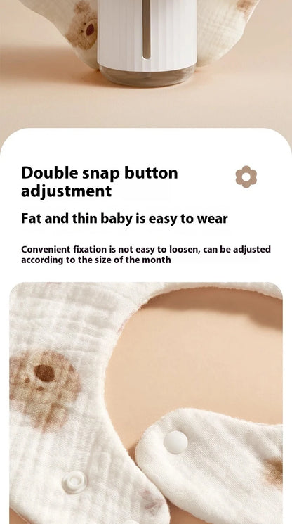 AIBEDILA 4pcs Baby Bandana Bibs Soft Skin-friendly Saliva Burp Cloths Breathable Feeding Bibs for Newborn Infant Toddler  ﻿