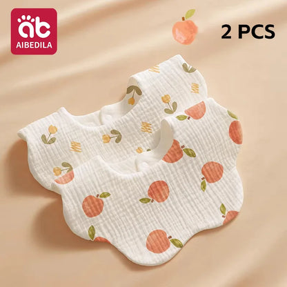 AIBEDILA 4pcs Baby Bandana Bibs Soft Skin-friendly Saliva Burp Cloths Breathable Feeding Bibs for Newborn Infant Toddler  ﻿