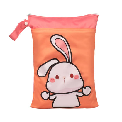 Babyshow 25x35cm Wet Dry Bag Digital Position Printed Waterproof Diaper Bag Double Zippers with Handle Mommy Bag