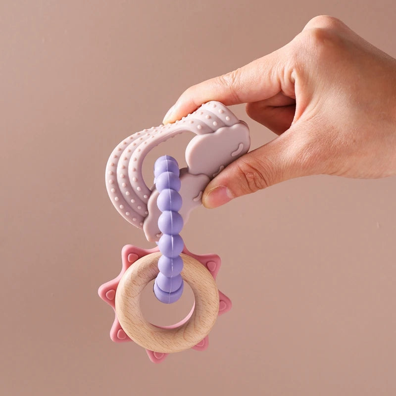 Baby Silicone Bracelet Teether Toys BPA Free Silicone Celestial Nursing Teething Toys Food Grade Silicone Newborn Toys Gift