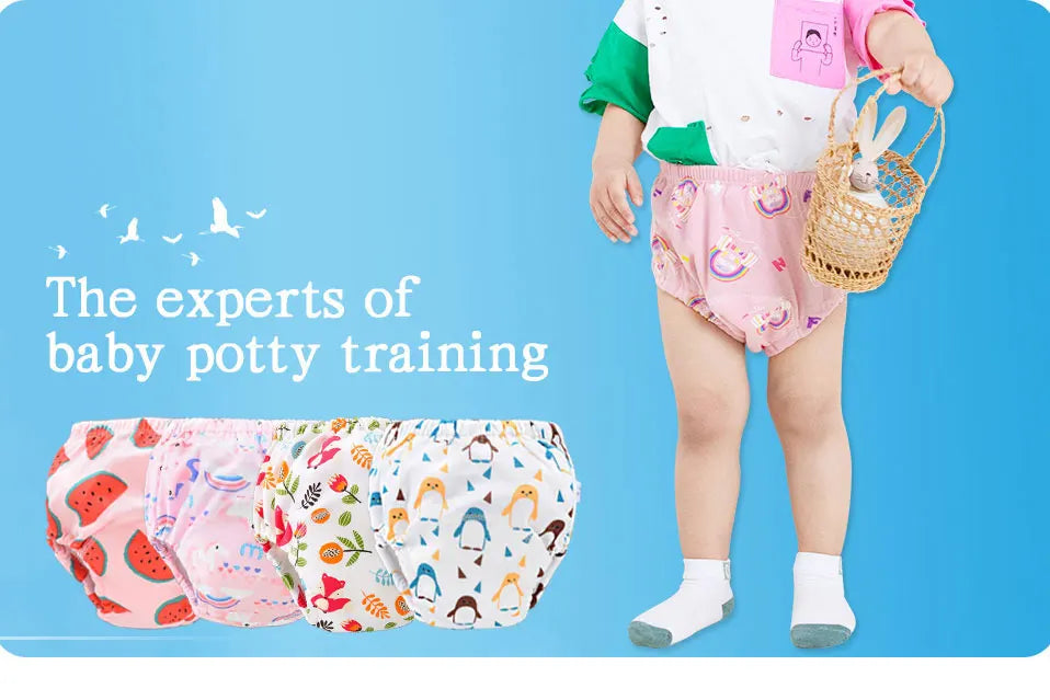 Baby Cotton Potty Training Pants Toddler Reusable Diapers Panties Ecological Washable 6 Layer Waterproof Cloth Nappies Underwear