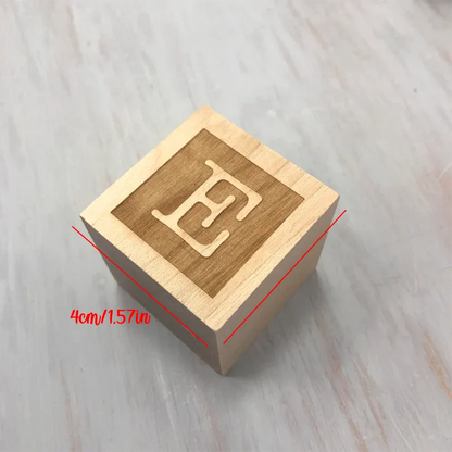 1pc A-Z Personalized Wood Name Blocks Custom Alphabet Baby Letters Natural Nursery Decor & Customizable Baby Girls Boys Gift
