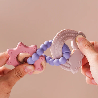 Baby Silicone Bracelet Teether Toys BPA Free Silicone Celestial Nursing Teething Toys Food Grade Silicone Newborn Toys Gift