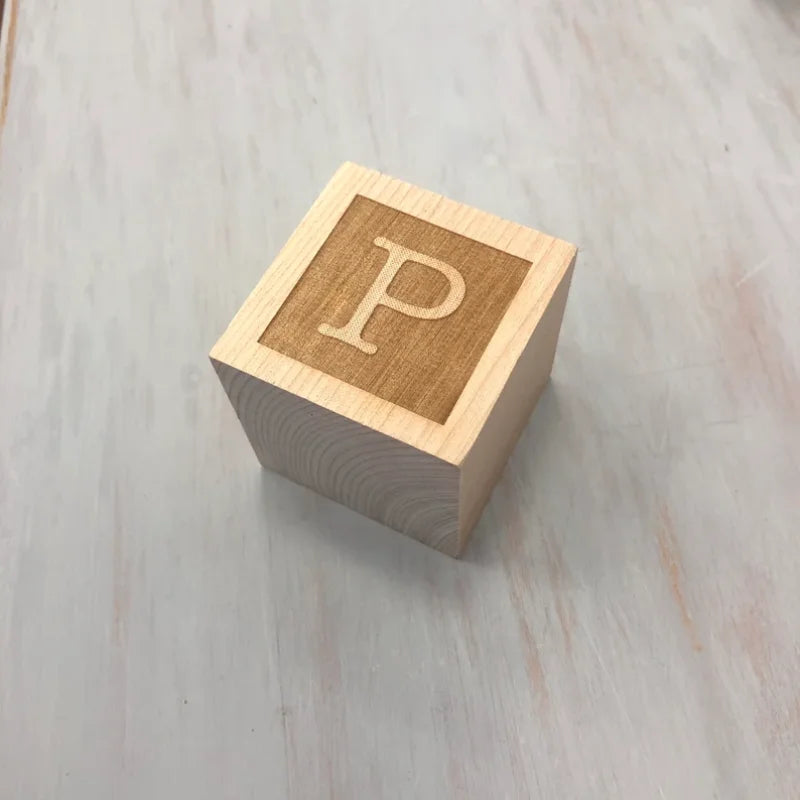 1pc A-Z Personalized Wood Name Blocks Custom Alphabet Baby Letters Natural Nursery Decor & Customizable Baby Girls Boys Gift