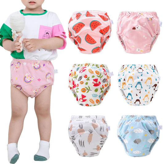 Baby Cotton Potty Training Pants Toddler Reusable Diapers Panties Ecological Washable 6 Layer Waterproof Cloth Nappies Underwear