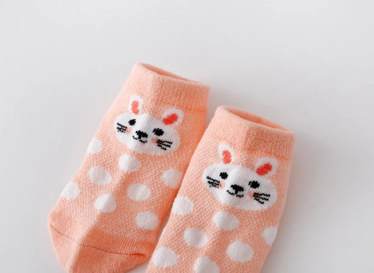 5Pairs/lot Infant Baby Socks For Girls Boys Summer Mesh Thin Baby Socks Cotton Casual Print Newborn Toddler Boy Sock 0-24Month