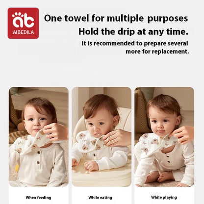 AIBEDILA 4pcs Baby Bandana Bibs Soft Skin-friendly Saliva Burp Cloths Breathable Feeding Bibs for Newborn Infant Toddler  ﻿