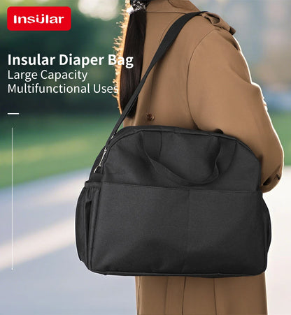 INSULAR Stroller Hanging Package Waterproof Mommy Bags Large Capacity Baby Bottle Insulation Packet Multi-functional Go Out