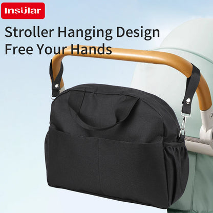 INSULAR Stroller Hanging Package Waterproof Mommy Bags Large Capacity Baby Bottle Insulation Packet Multi-functional Go Out