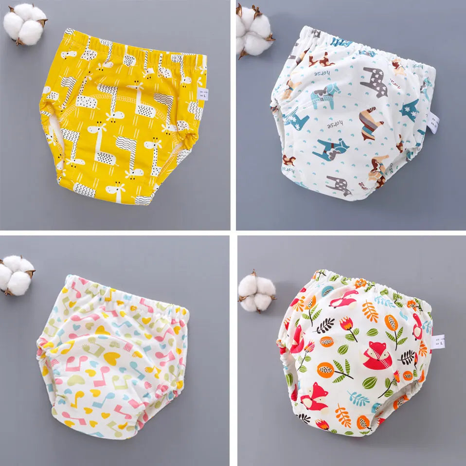 Baby Cotton Potty Training Pants Toddler Reusable Diapers Panties Ecological Washable 6 Layer Waterproof Cloth Nappies Underwear