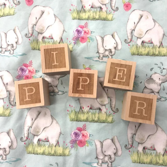 1pc A-Z Personalized Wood Name Blocks Custom Alphabet Baby Letters Natural Nursery Decor & Customizable Baby Girls Boys Gift