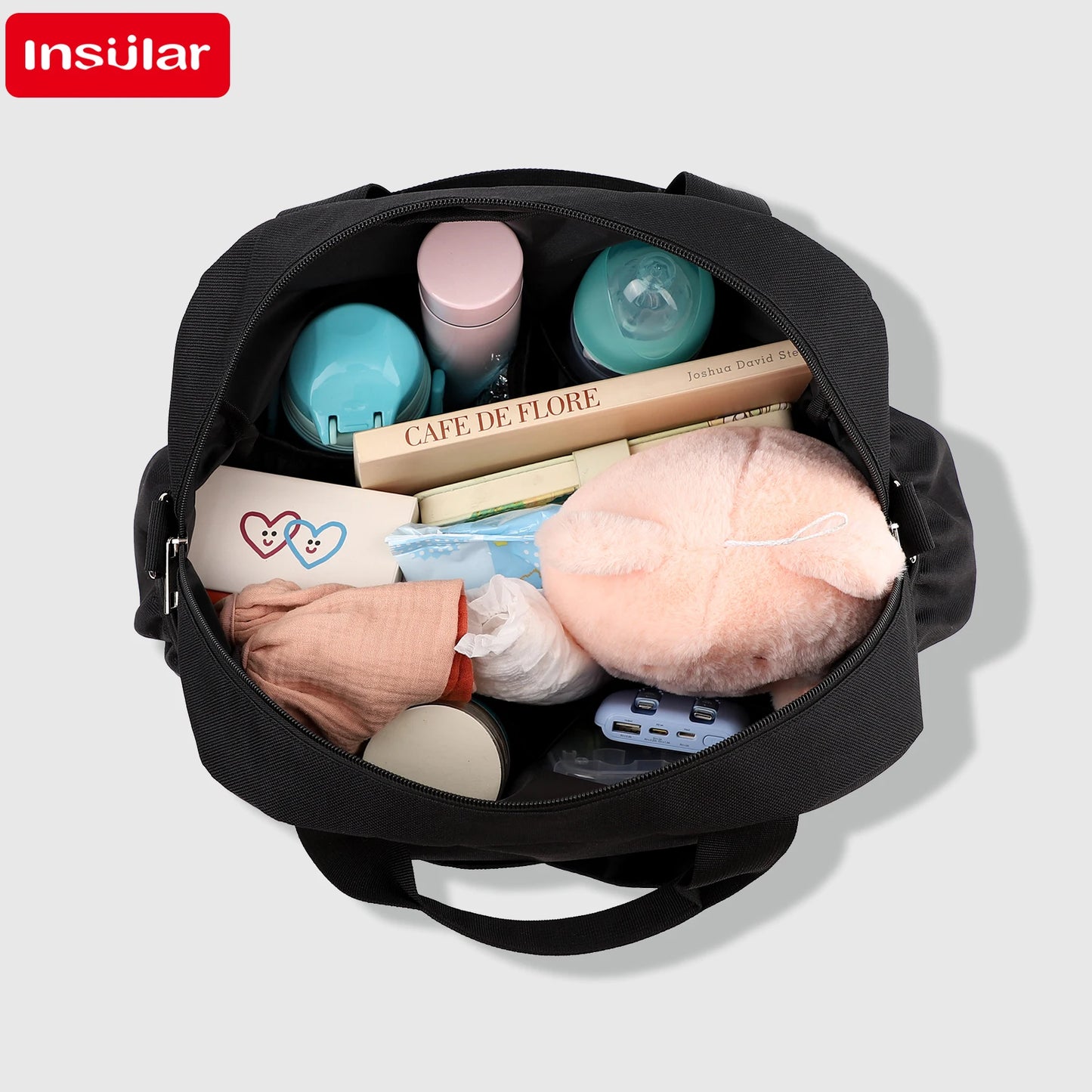 INSULAR Stroller Hanging Package Waterproof Mommy Bags Large Capacity Baby Bottle Insulation Packet Multi-functional Go Out