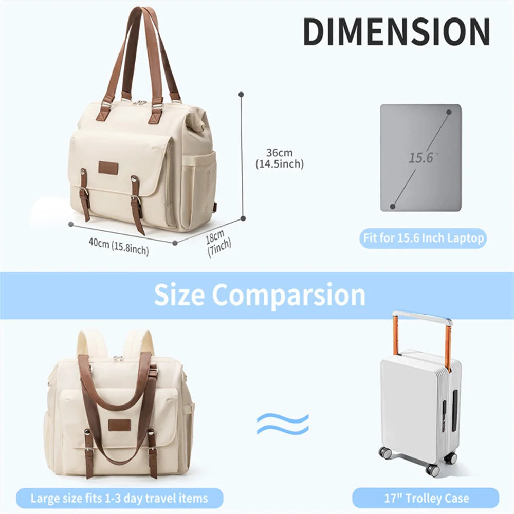 Large Capacity Mommy Bag Lightweight Maternity Backpack Multi-functional Polyester Crossbody Bag Outdoor Travel Baby Organizer