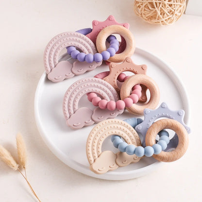 Baby Silicone Bracelet Teether Toys BPA Free Silicone Celestial Nursing Teething Toys Food Grade Silicone Newborn Toys Gift