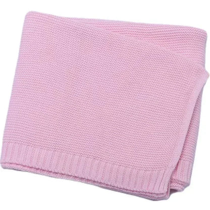 Baby Blanket,Personalized Embroidered Name,Stroller Blanket,Newborn Baby Gift ,Soft Breathable Cotton Knit, Baby Shower Gift