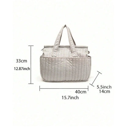 Solid Diaper Bag Fashion Waterproof Multi-functional Diaper Backpack Nursing Changing Bag for Baby Large Stylish Bag