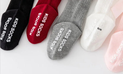 Knee High Baby Girl Socks Anti slip for Newborn Infant Toddler Bowknot Non-slip Long High Tall Cotton Blank Accessories 0-3 Year