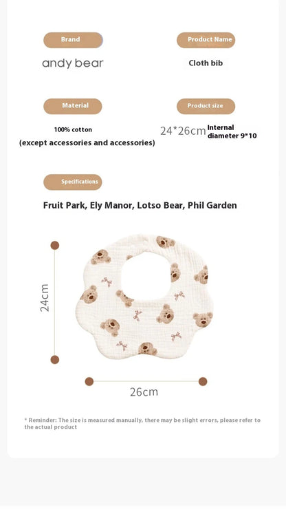 AIBEDILA 4pcs Baby Bandana Bibs Soft Skin-friendly Saliva Burp Cloths Breathable Feeding Bibs for Newborn Infant Toddler  ﻿