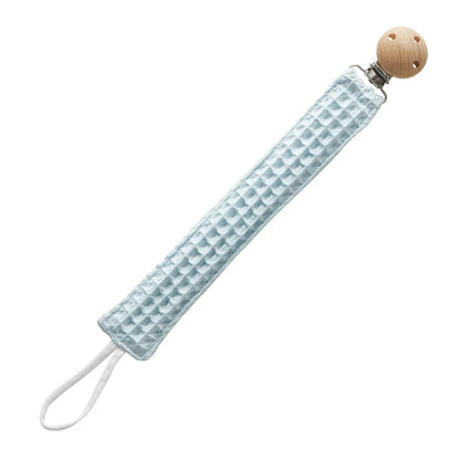 Custom Name Pacifier Clip Holder Personalized Fabric Pacifier Clip with Wooden Clip Hand Embroiered Name Baby Shower Gift