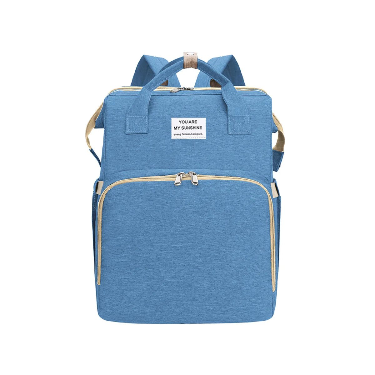 Portable folding crib, mommy bag, multi-functional, light and large-capacity leisure, double shoulder mother and baby bag.