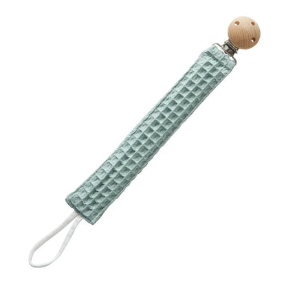 Custom Name Pacifier Clip Holder Personalized Fabric Pacifier Clip with Wooden Clip Hand Embroiered Name Baby Shower Gift